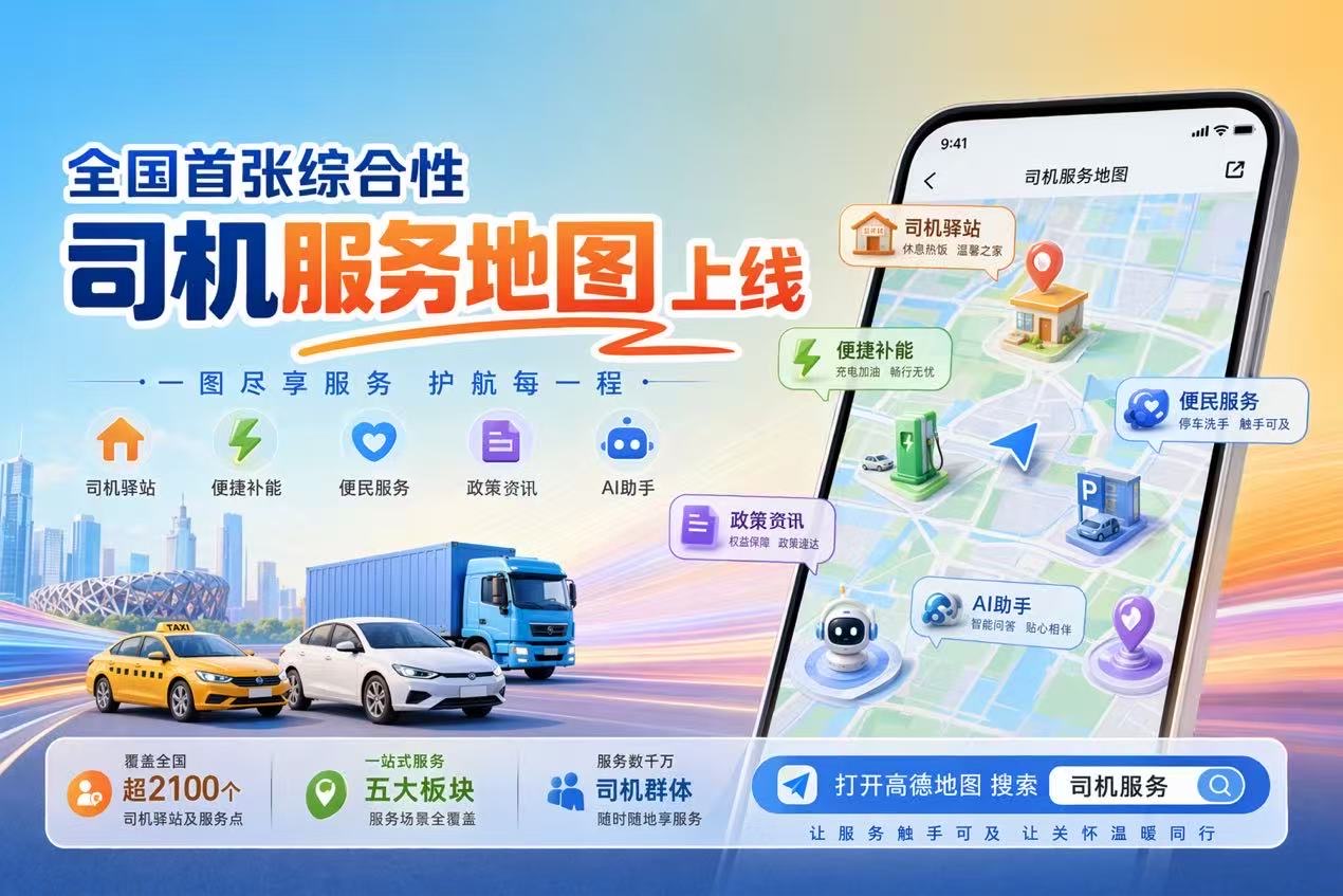 全国首张综合性司机服务地图上线——司机服务保障交出“数字答卷
